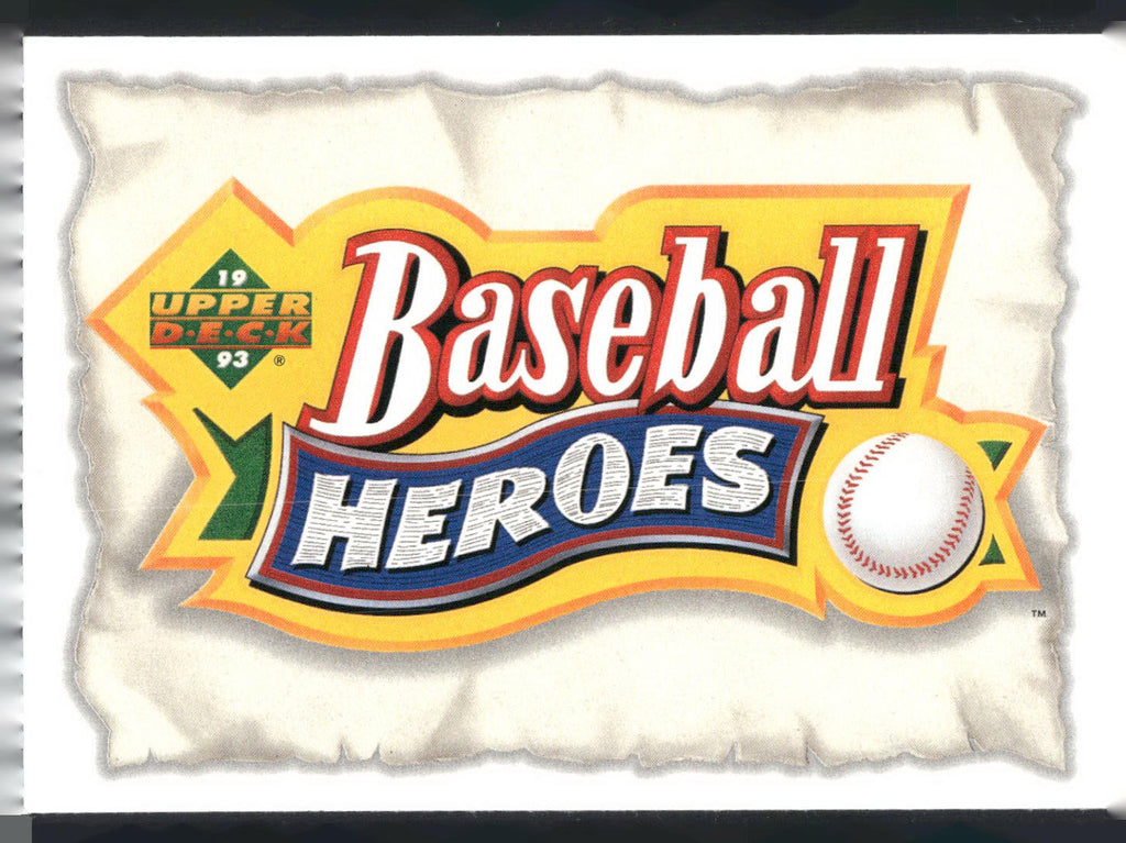 1993 Upper Deck #NNO Header Card Baseball Heroes: Willie Mays