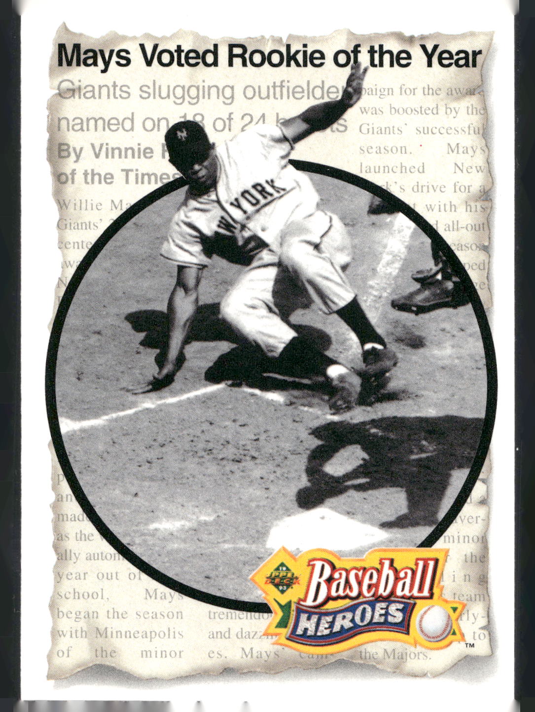 1993 Upper Deck #46 Willie Mays Baseball Heroes: Willie Mays