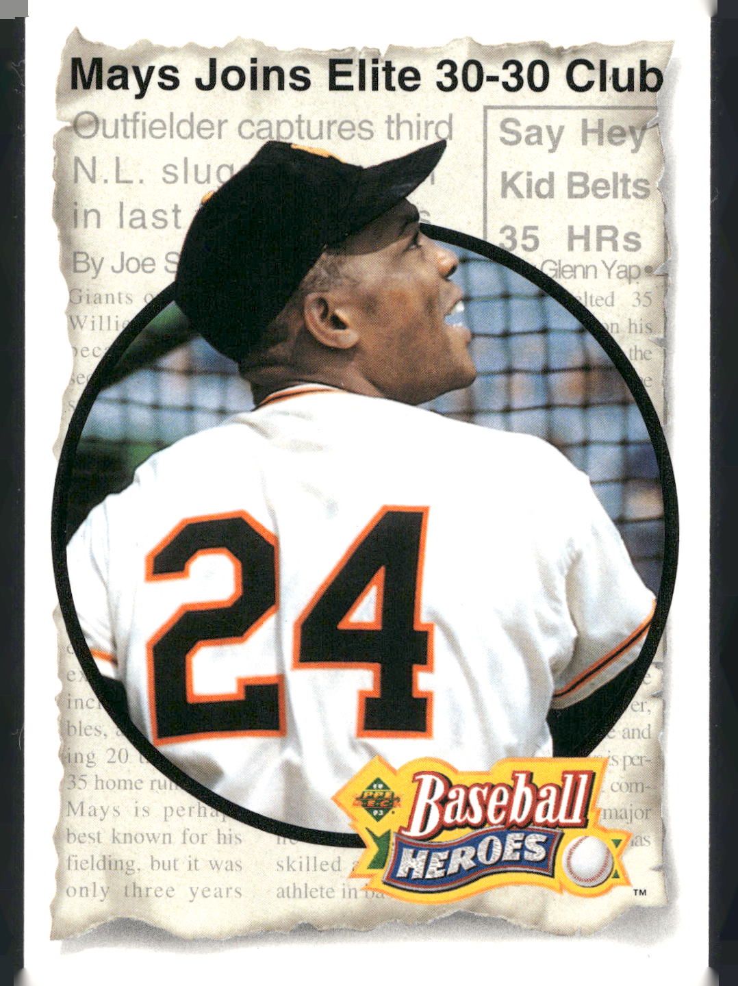 1993 Upper Deck #48 Willie Mays Baseball Heroes: Willie Mays