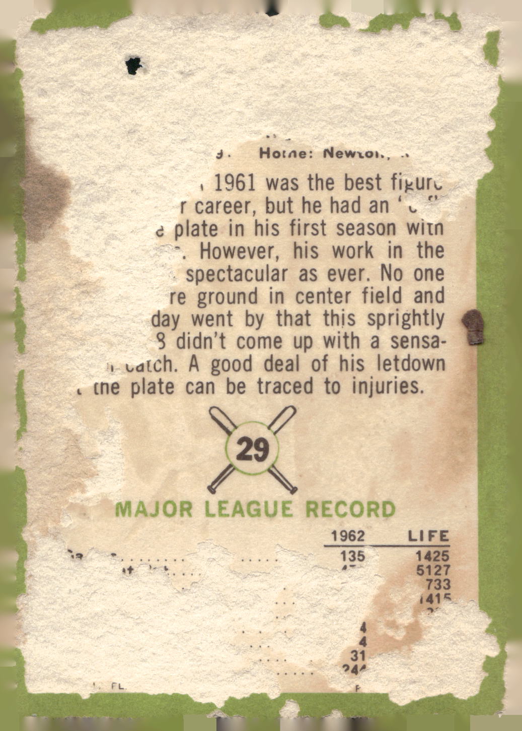 1963 Fleer #29 Jimmy Piersall