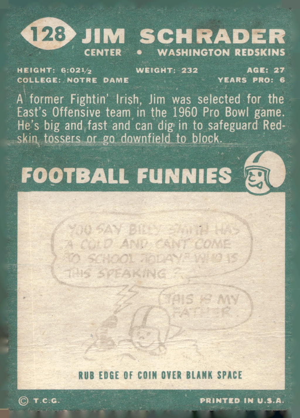 1960 Topps #128 Jim Schrader