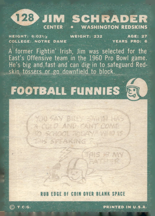 1960 Topps #128 Jim Schrader