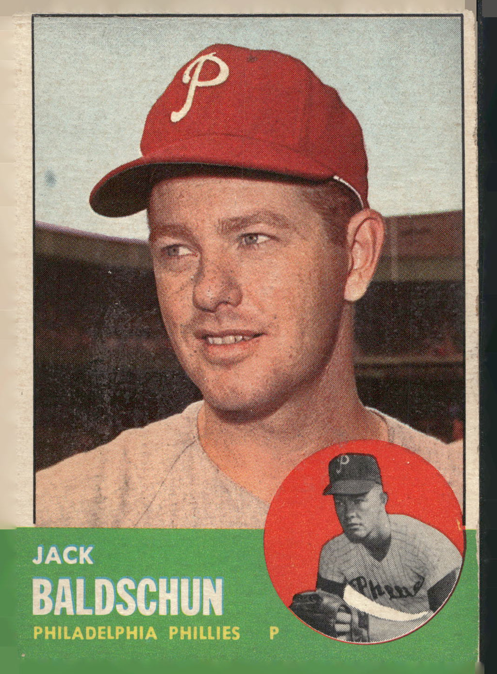1963 Topps #341a Jack Baldschun