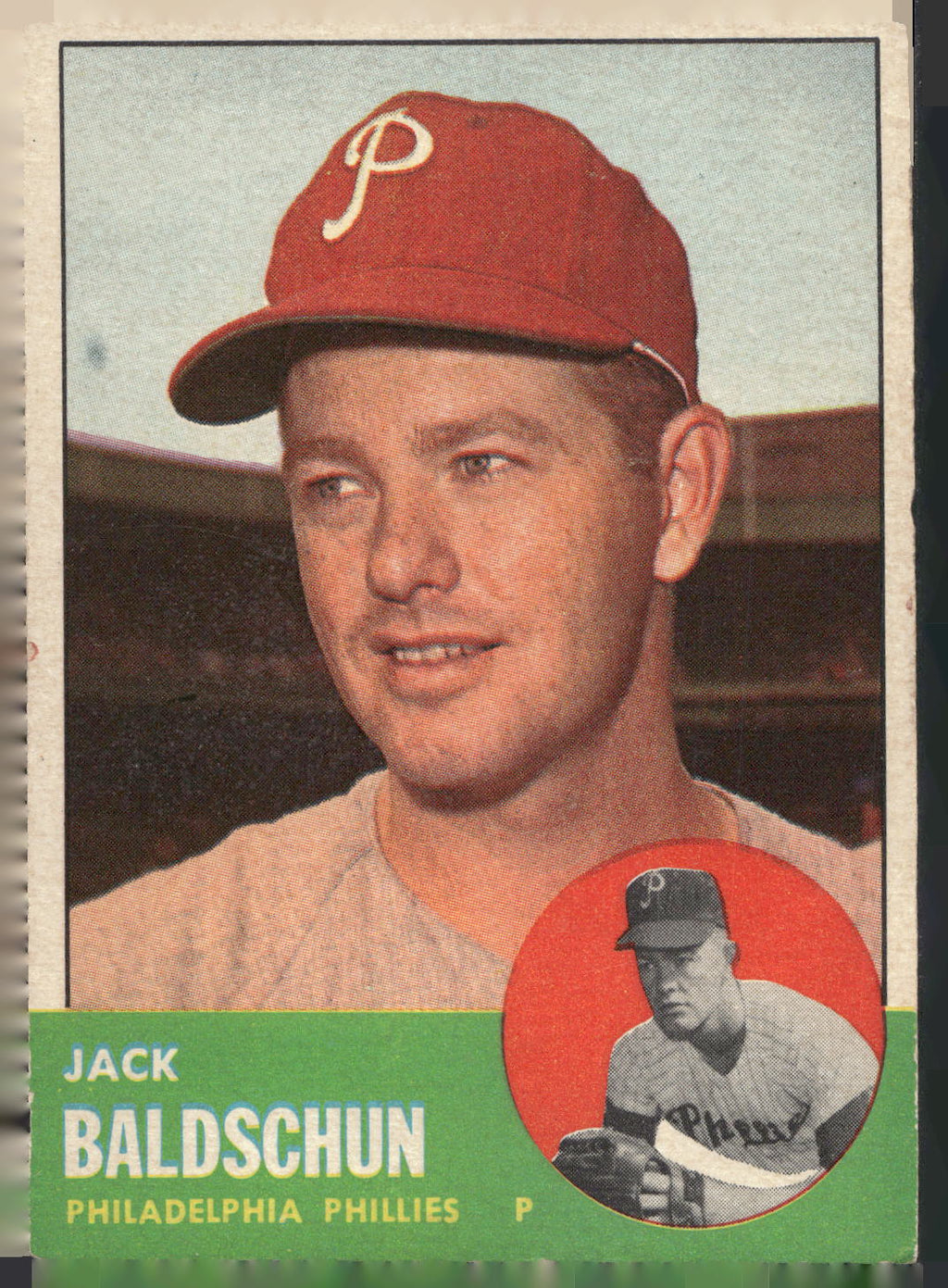 1963 Topps #341a Jack Baldschun