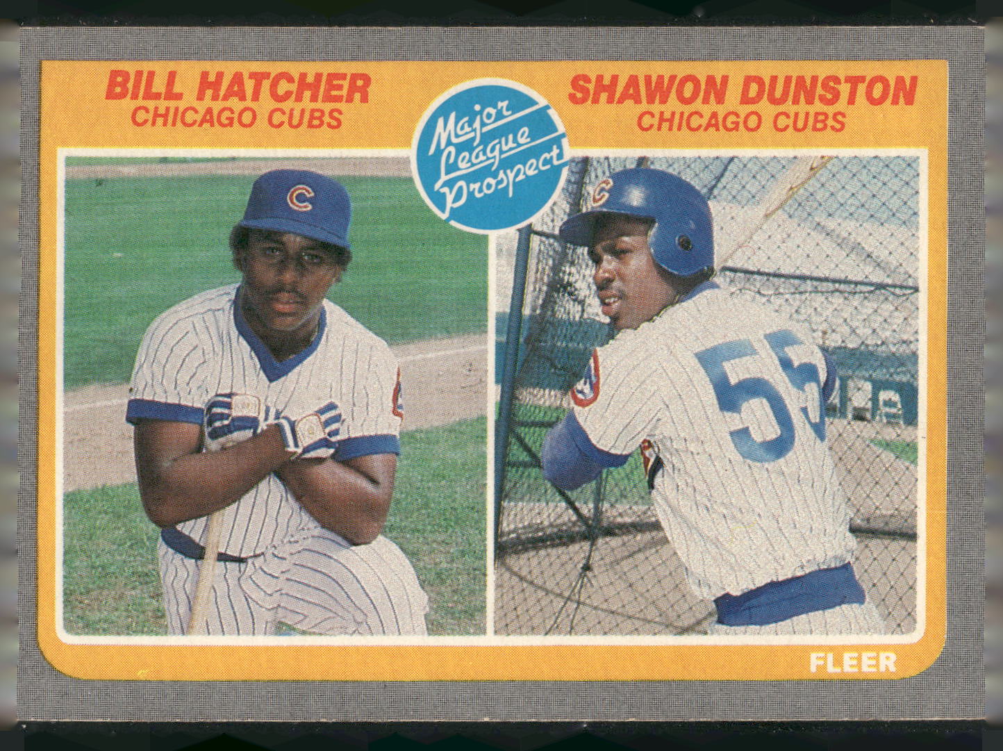 1985 Fleer #649 Bill Hatcher / Shawon Dunston