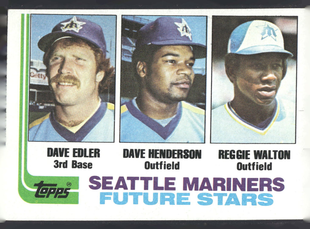 1982 Topps #711 Mariners Future Stars Dave Edler Dave Henderson Reggie Walton