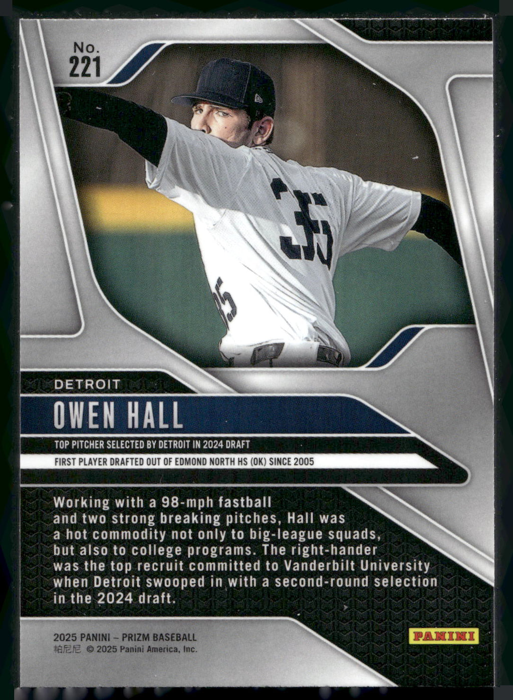2025 Panini Prizm #221 Owen Hall