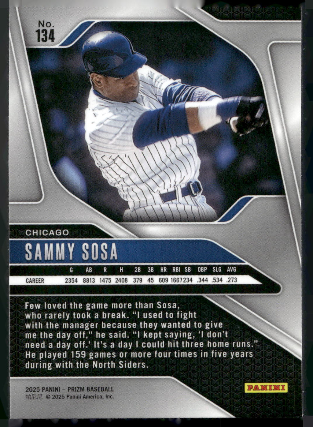 2025 Panini Prizm #134 Sammy Sosa