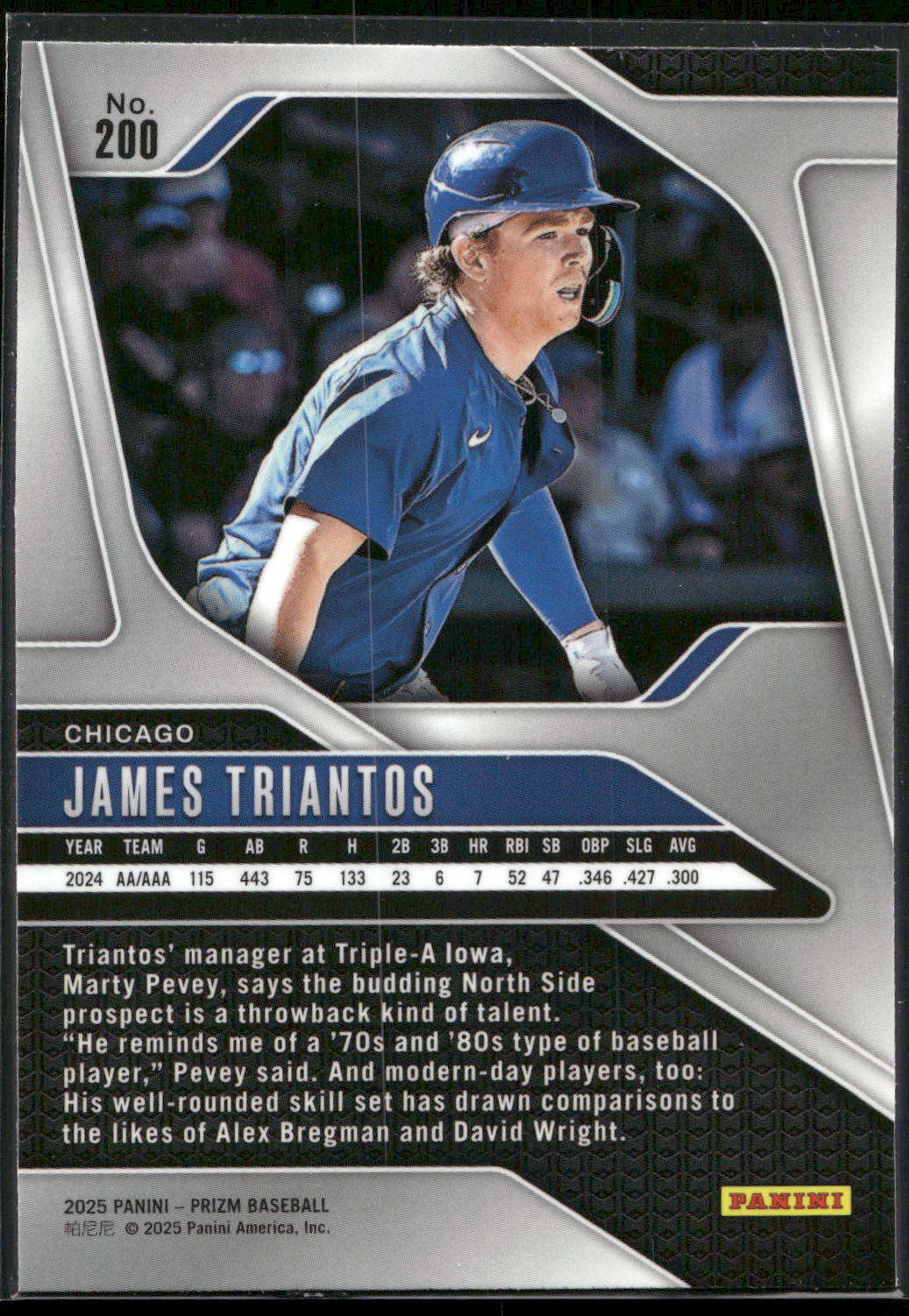 2025 Panini Prizm #200 James Triantos