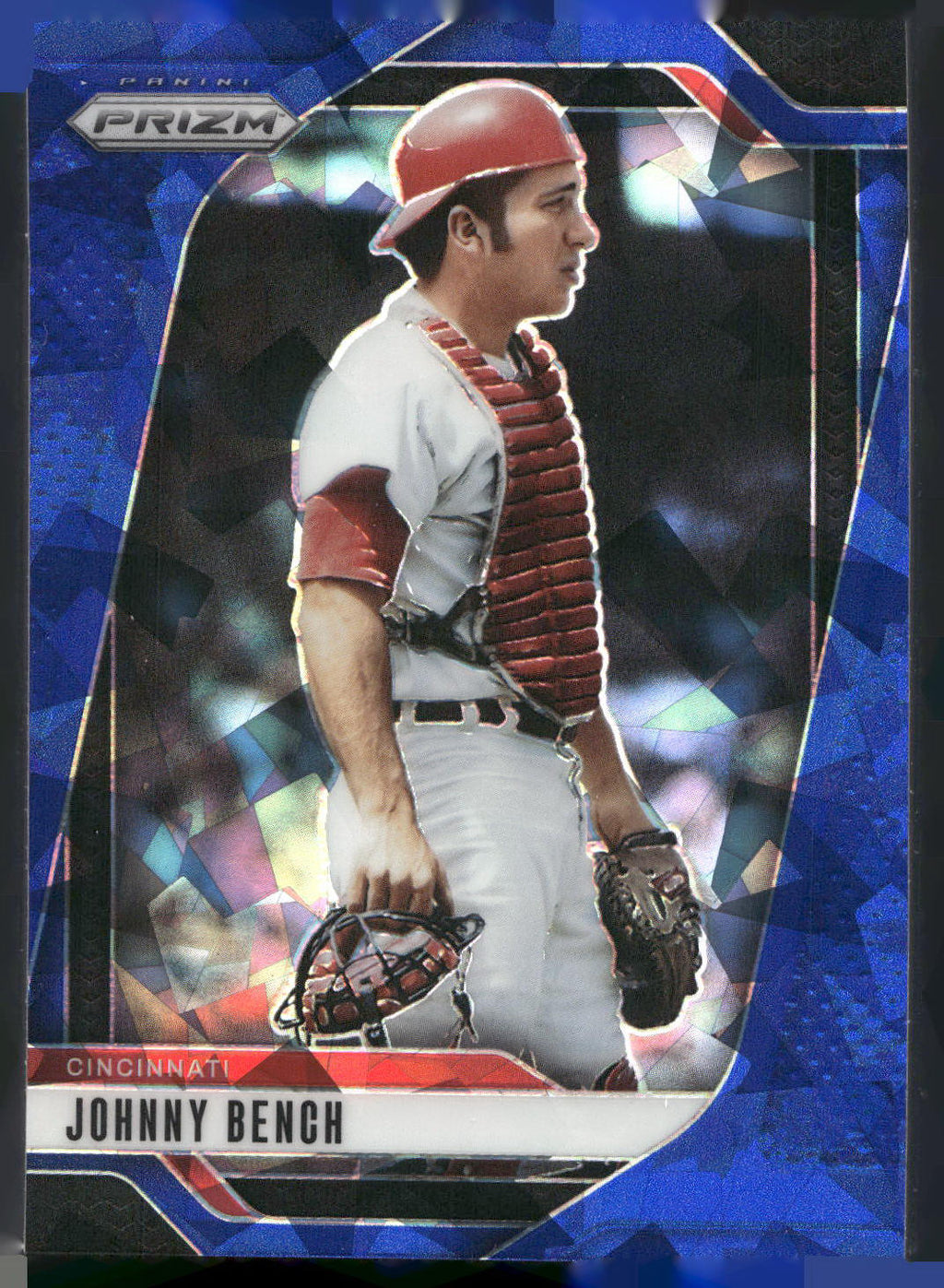 2025 Panini Prizm #17 Johnny Bench Blue Ice Prizms