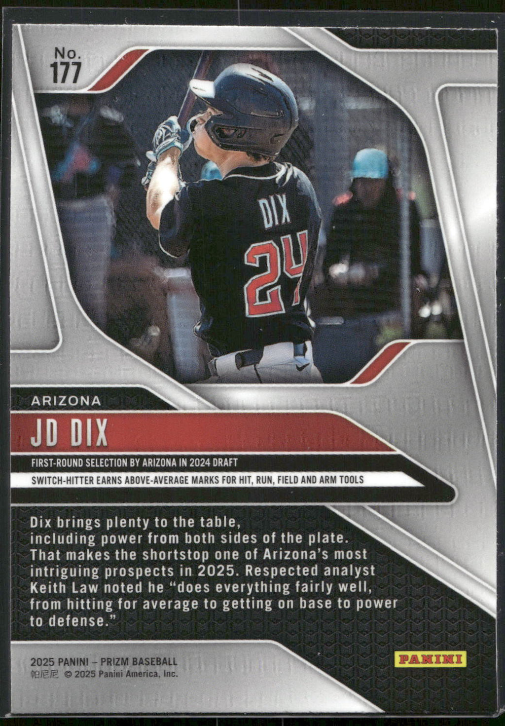 2025 Panini Prizm #177 JD Dix