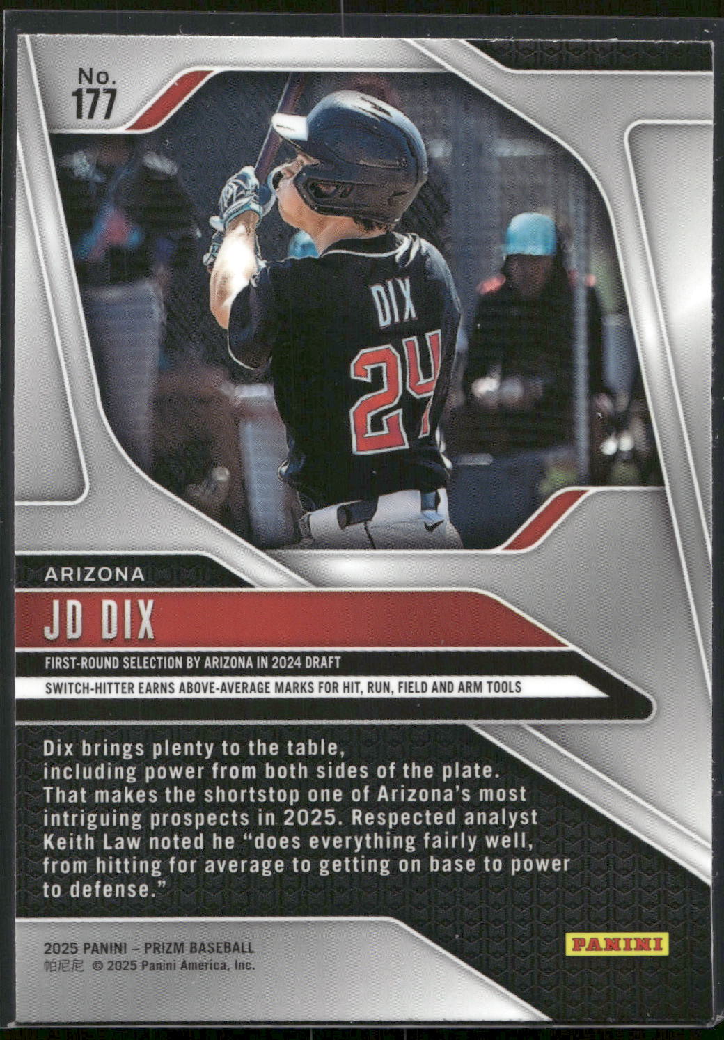 2025 Panini Prizm #177 JD Dix
