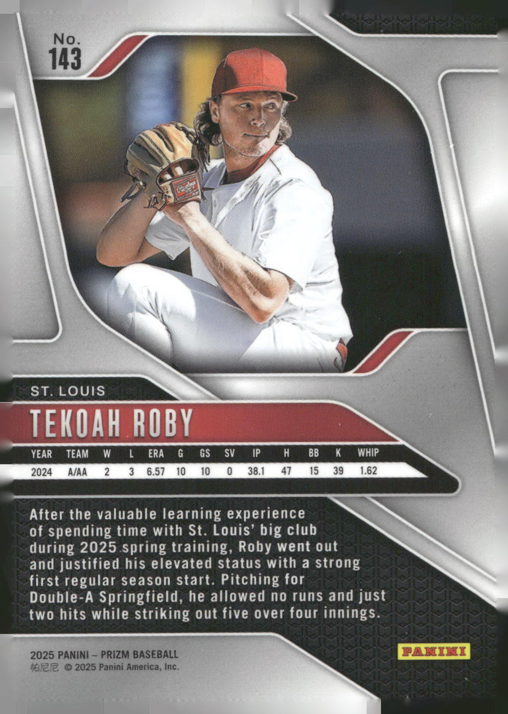 2025 Panini Prizm #143 Tekoah Roby