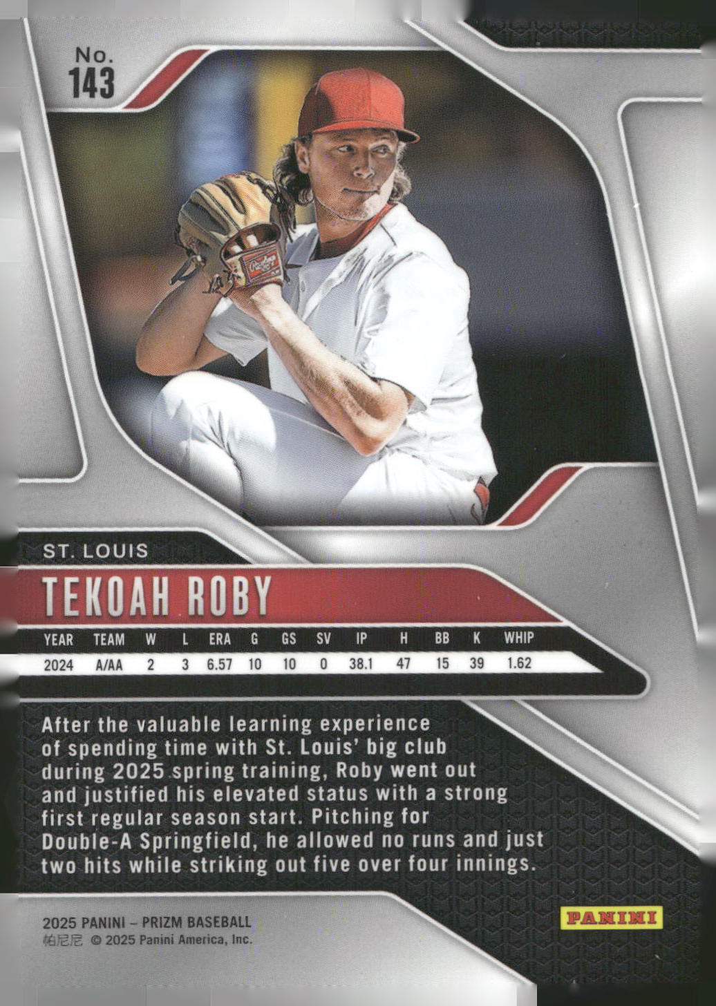 2025 Panini Prizm #143 Tekoah Roby