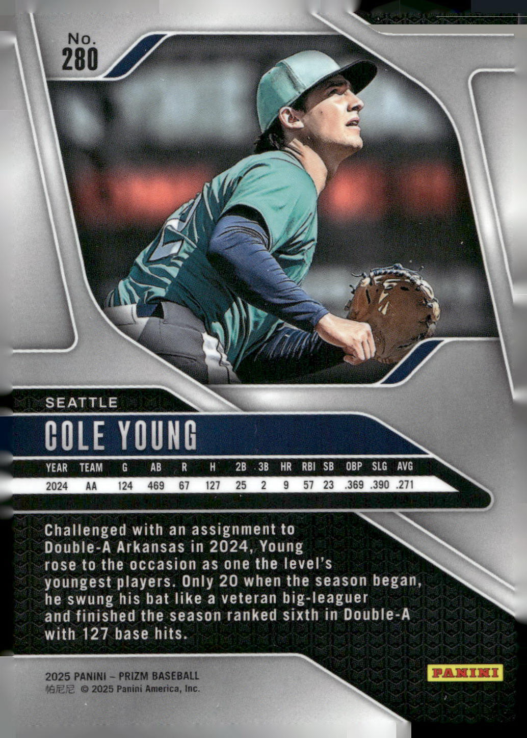 2025 Panini Prizm #280 Cole Young