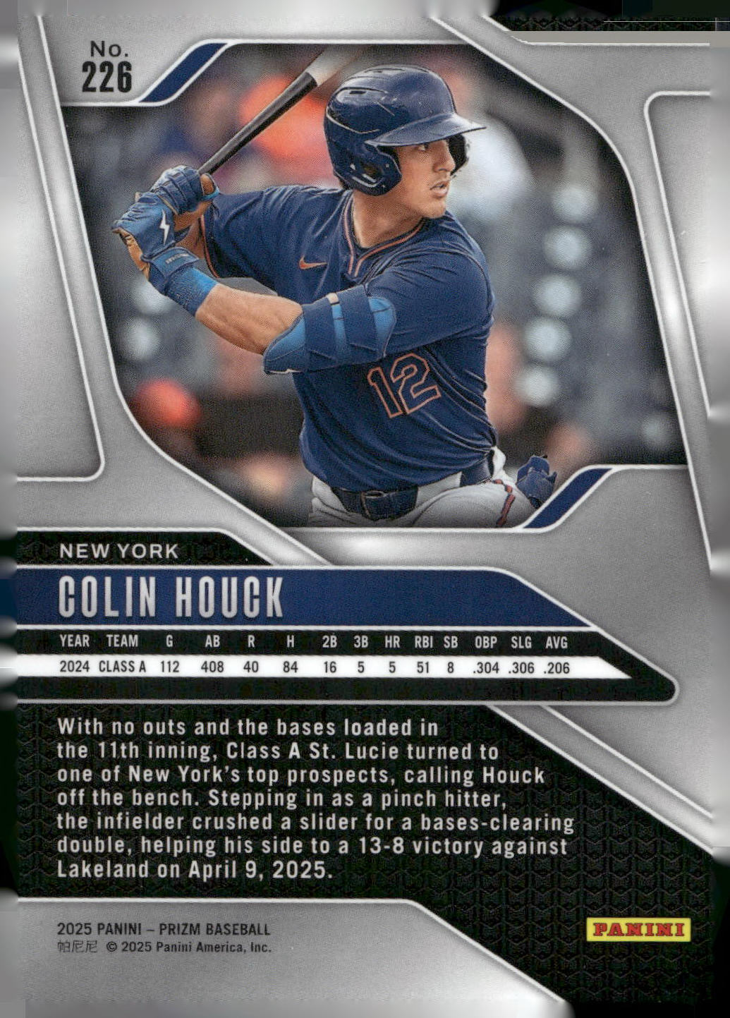 2025 Panini Prizm #226 Colin Houck