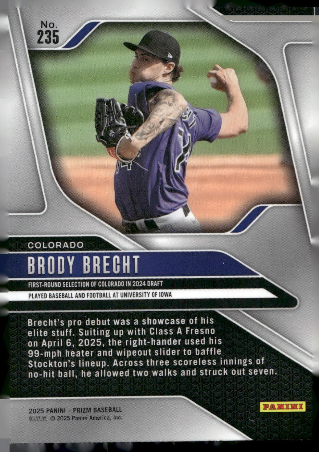 2025 Panini Prizm #235 Brody Brecht
