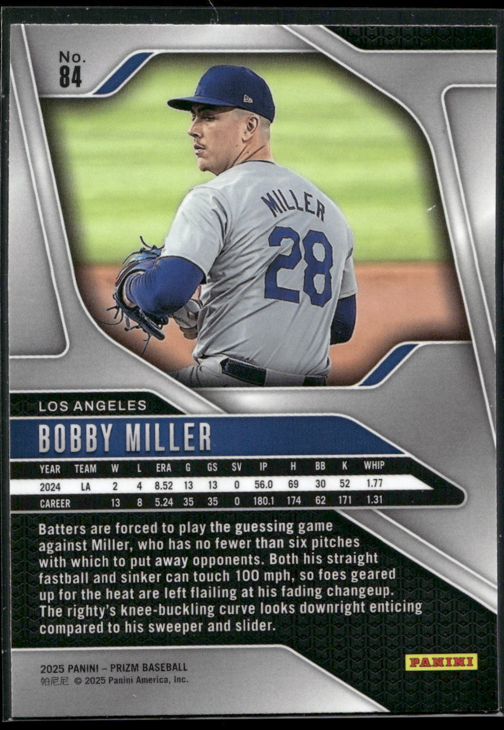 2025 Panini Prizm #84 Bobby Miller
