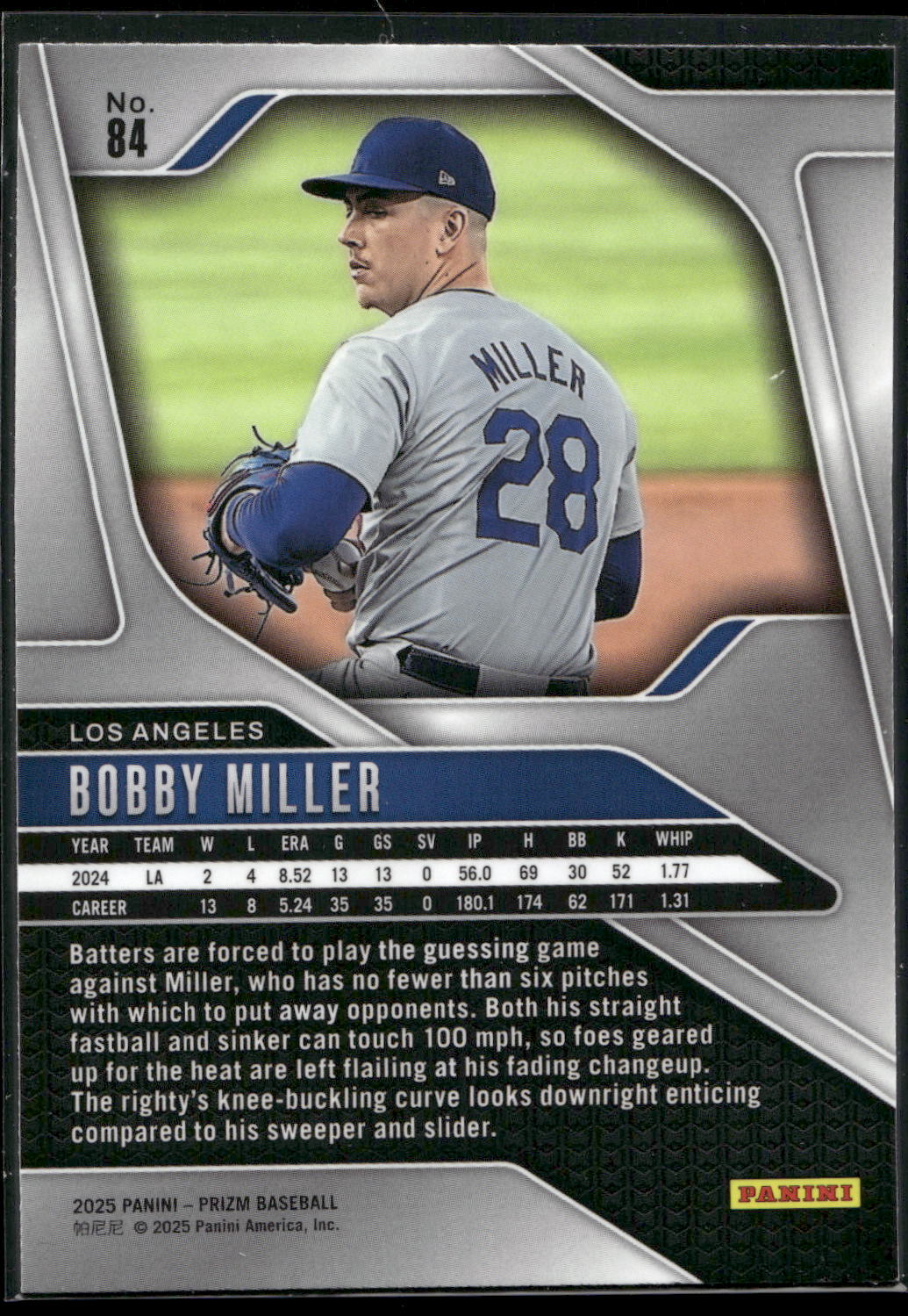 2025 Panini Prizm #84 Bobby Miller