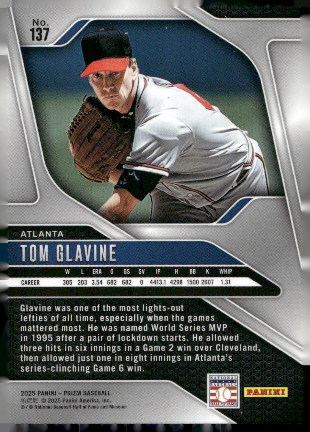2025 Panini Prizm #137 Tom Glavine