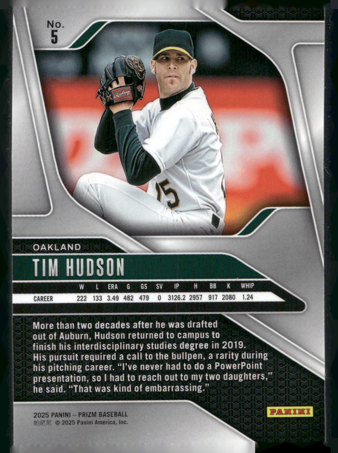2025 Panini Prizm #5 Tim Hudson