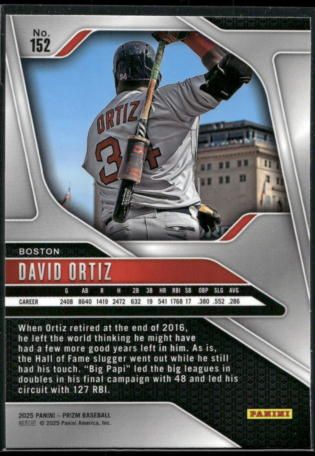 2025 Panini Prizm #152 David Ortiz