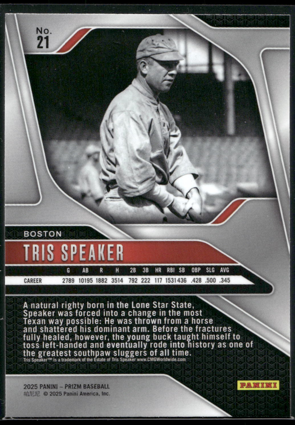 2025 Panini Prizm #21 Tris Speaker