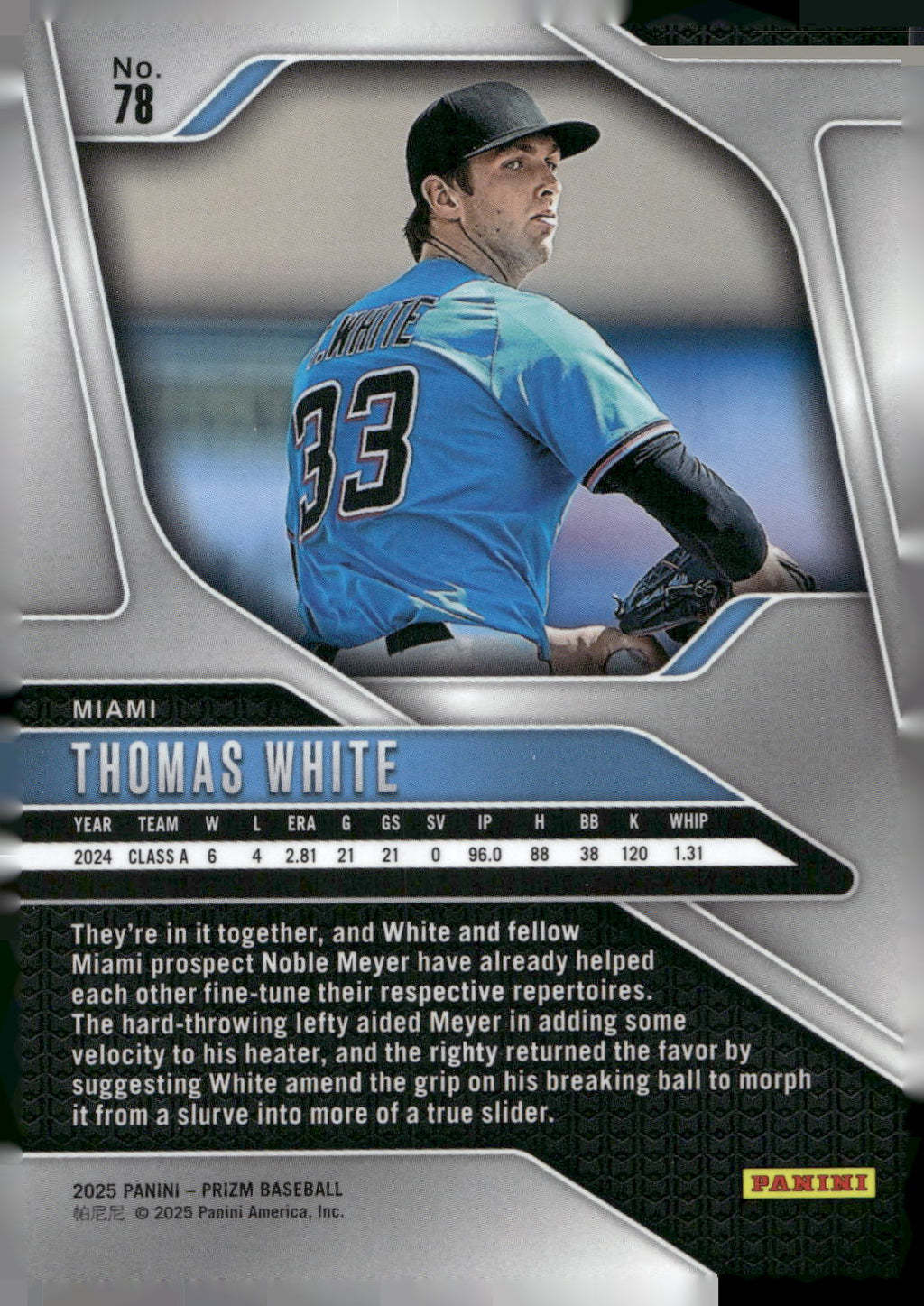2025 Panini Prizm #78 Thomas White