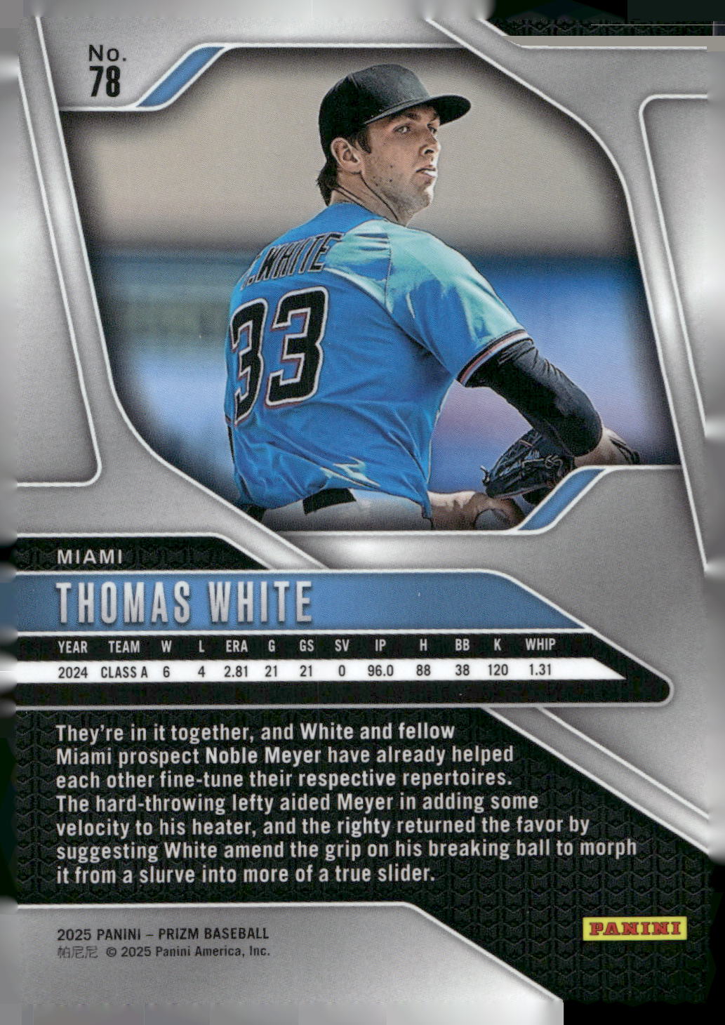 2025 Panini Prizm #78 Thomas White