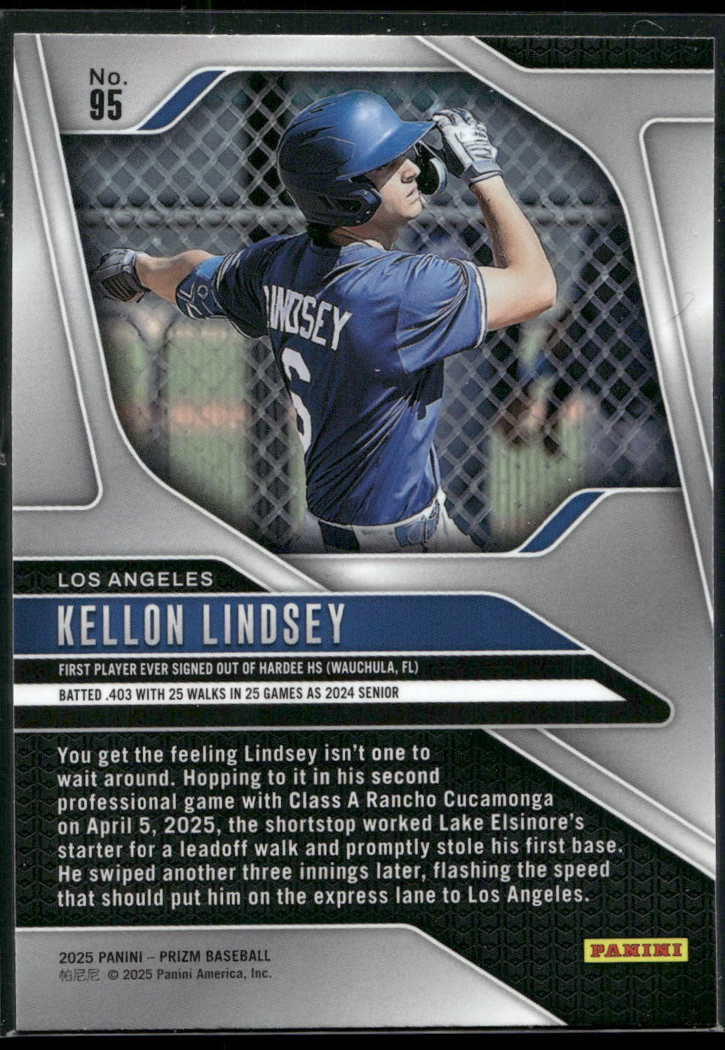 2025 Panini Prizm #95 Kellon Lindsey