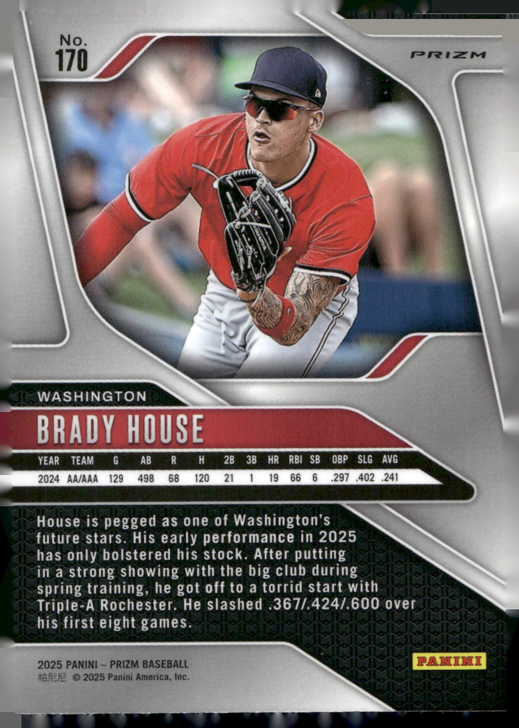 2025 Panini Prizm #170 Brady House Silver Prizms