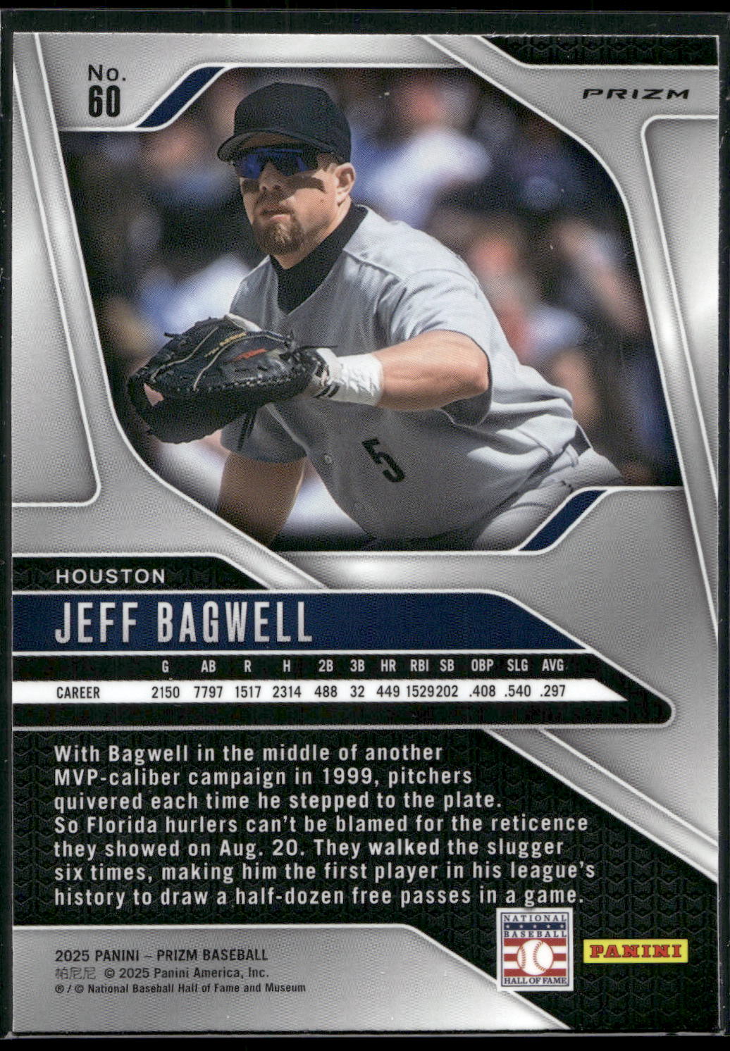 2025 Panini Prizm #60 Jeff Bagwell Silver Prizms