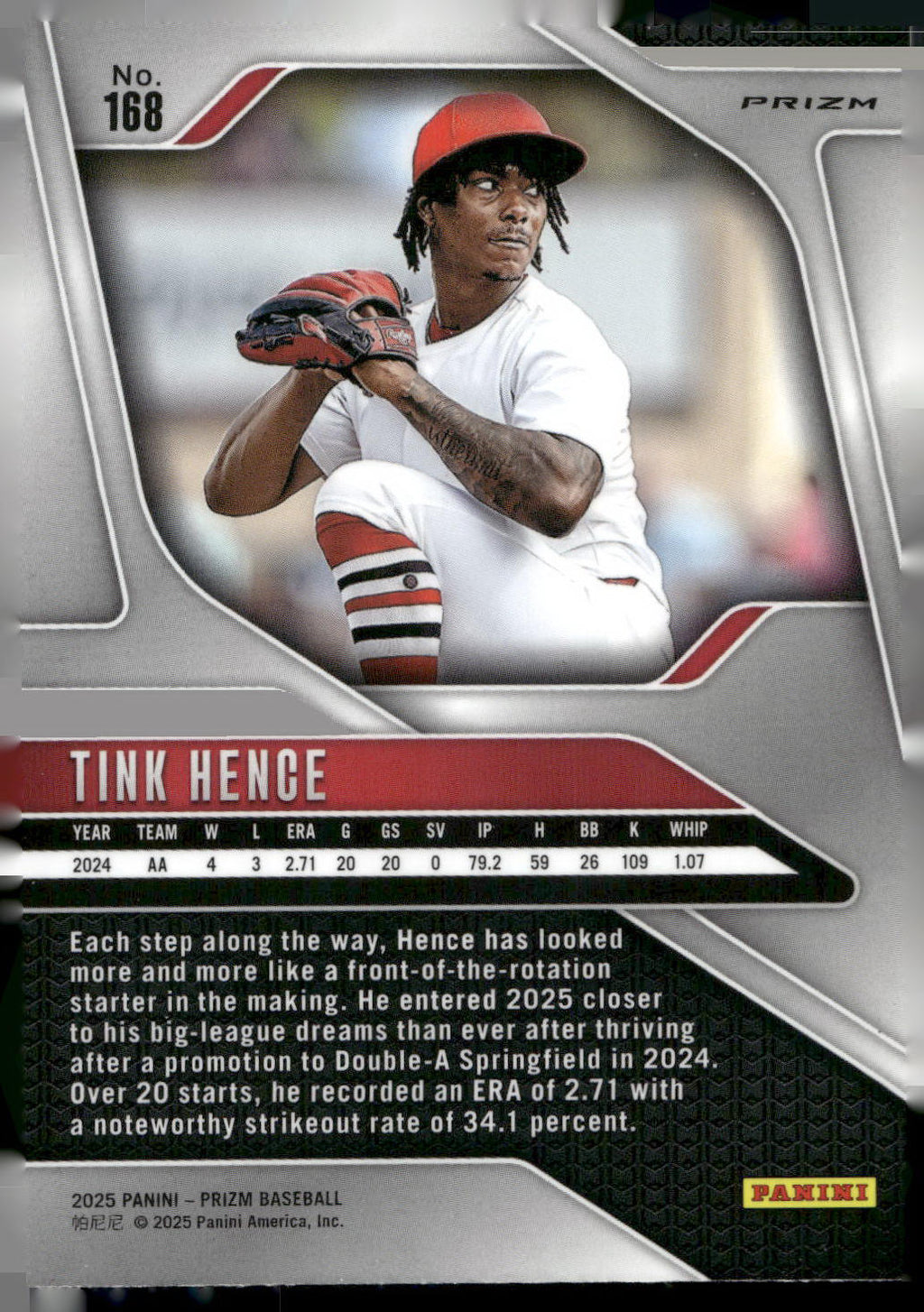 2025 Panini Prizm #168 Tink Hence Green Ice Prizms