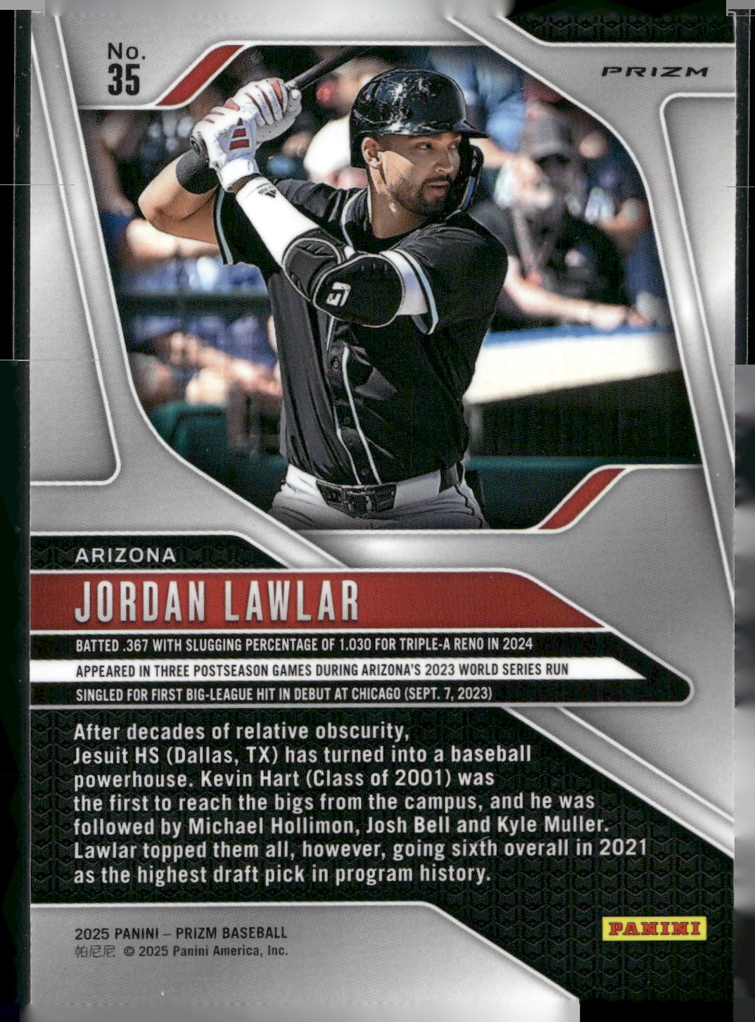 2025 Panini Prizm #35 Jordan Lawlar Green Ice Prizms