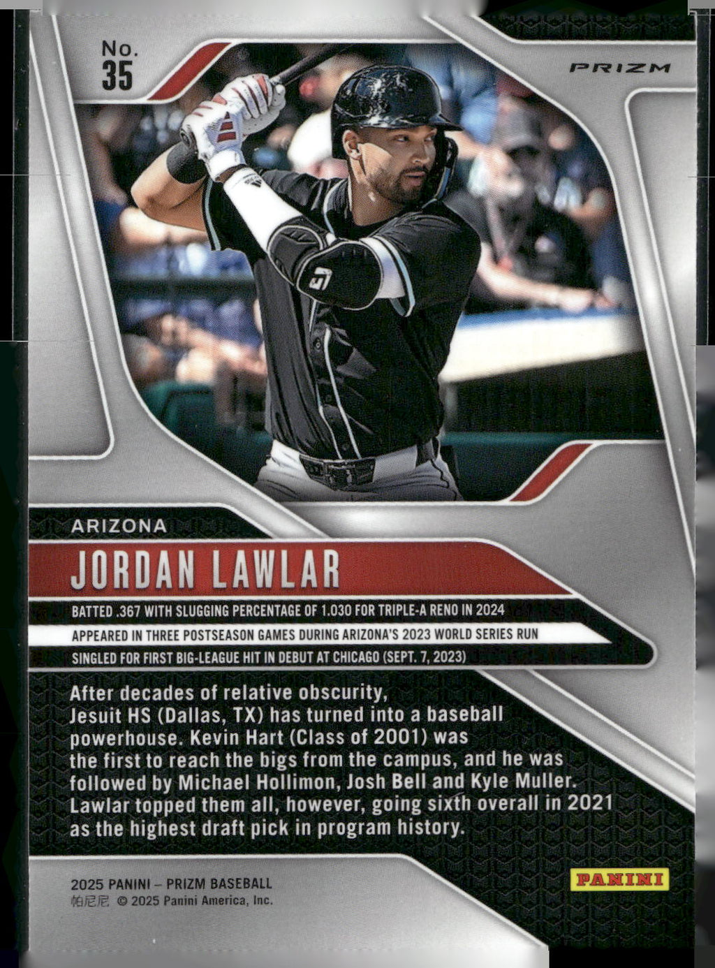 2025 Panini Prizm #35 Jordan Lawlar Green Ice Prizms