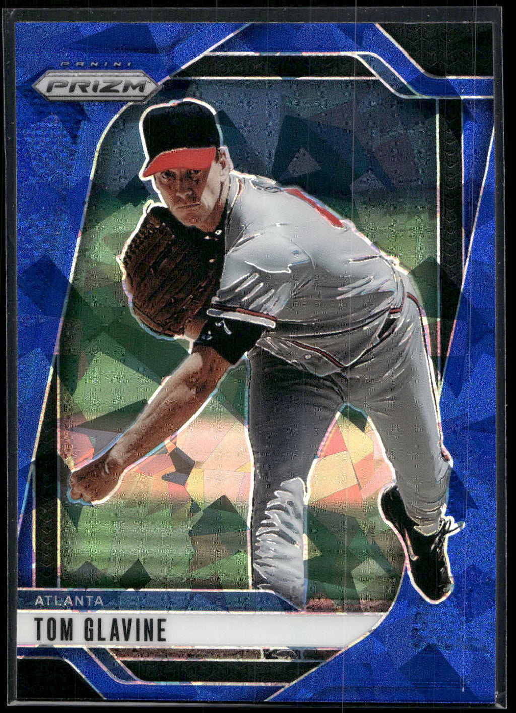 2025 Panini Prizm #137 Tom Glavine Blue Ice Prizms