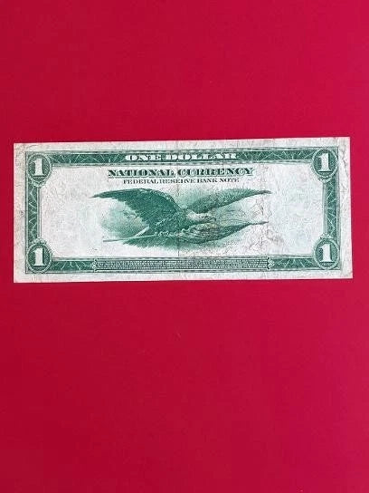 1918 $1 Large Size Federal Reserve Bank Note Minneapolis Fr. 734 Green Eagle