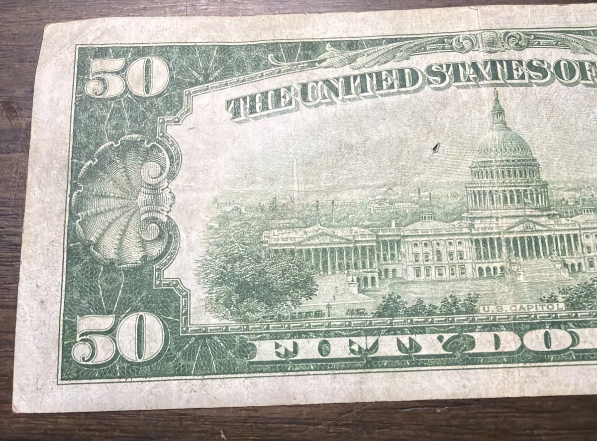 1929 $50 Federal Reserve Bank Note New York Brown Seal Fr. 1880-B