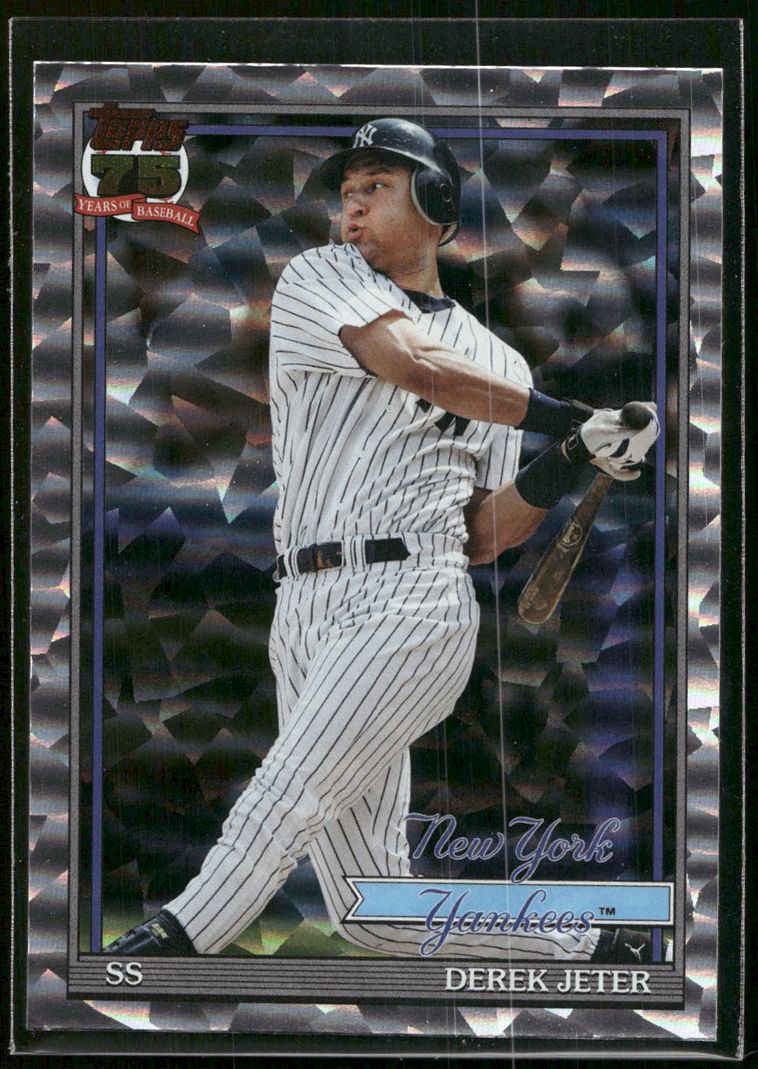 2026 Topps #T91-30 Derek Jeter 1991 Topps Baseball 35th Anniversary Crackle Foil
