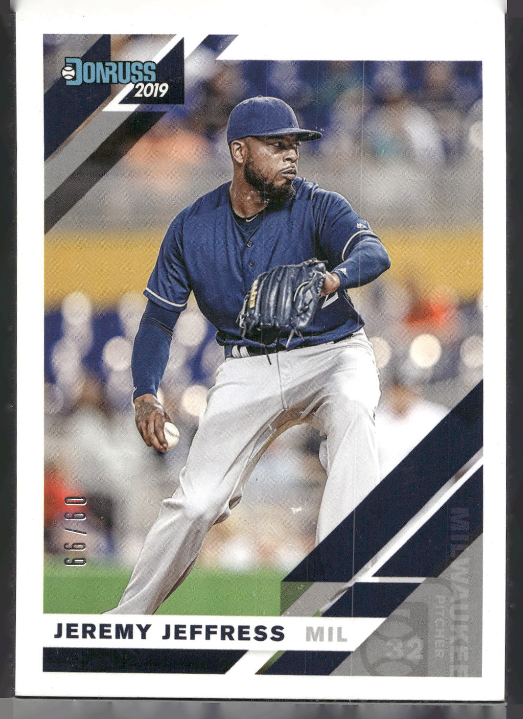2019 Donruss #94 Jeremy Jeffress Season Stat Line #/99