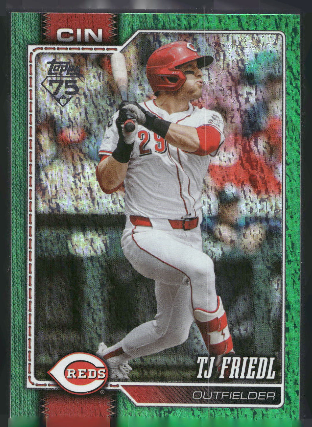 2026 Topps #338 TJ Friedl 1991 Topps Baseball 35th Anniversary Relics Green #/99