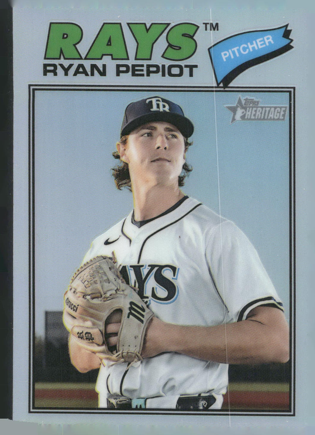 2026 Topps Heritage #34 Ryan Pepiot Chrome
