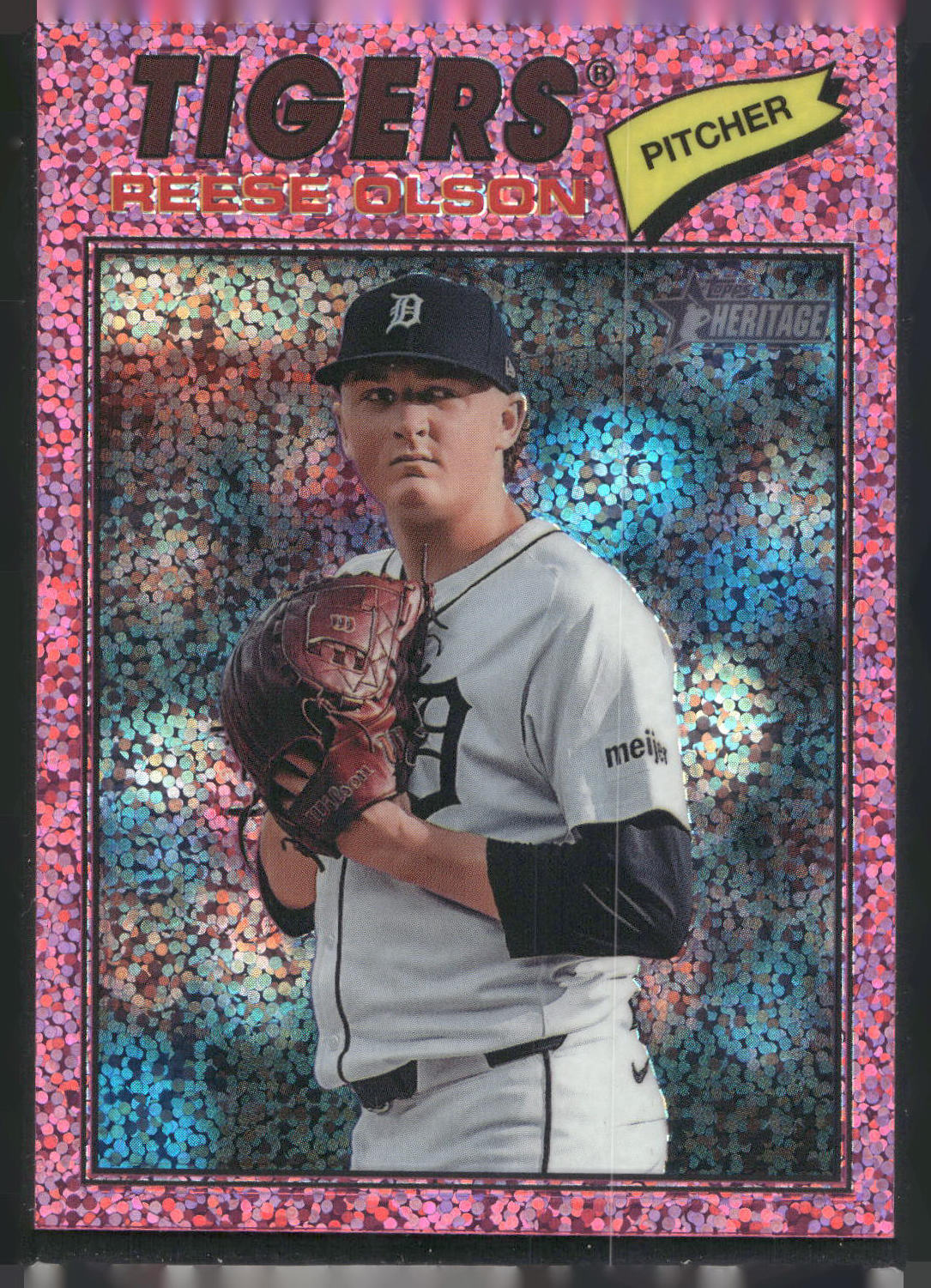 2026 Topps Heritage #71 Reese Olson Chrome Pink Sparkle Refractors