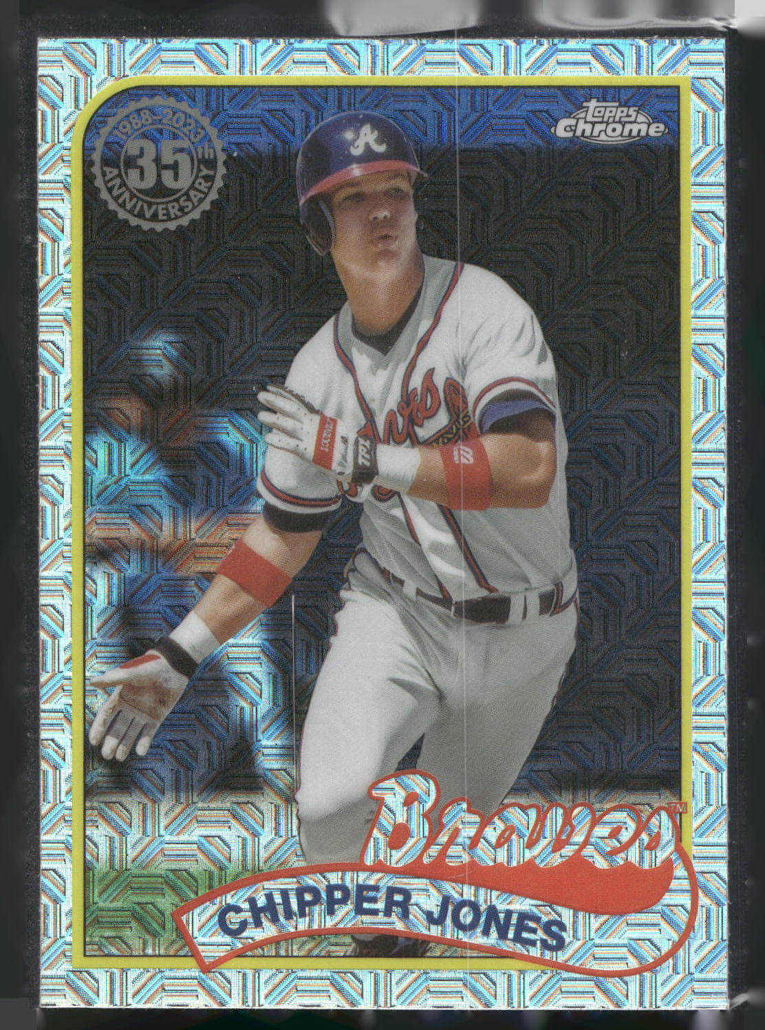 2024 Topps #T89C-93 Chipper Jones 1989 Topps Baseball 35th Anniversary Chrome