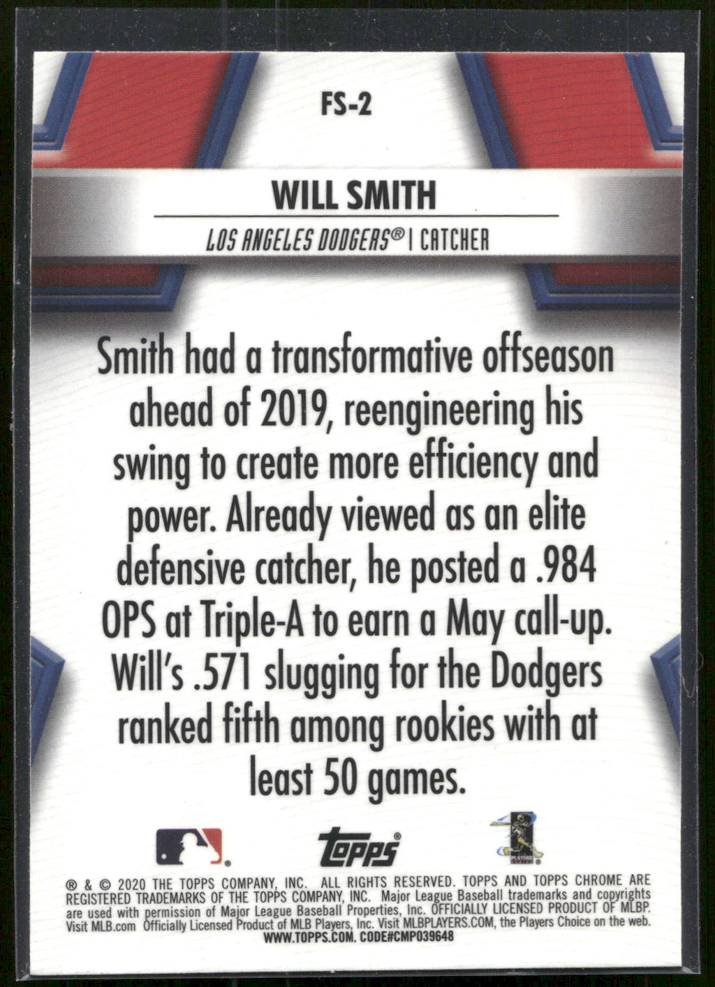 2020 Topps Chrome #FS-2 Will Smith Future Stars