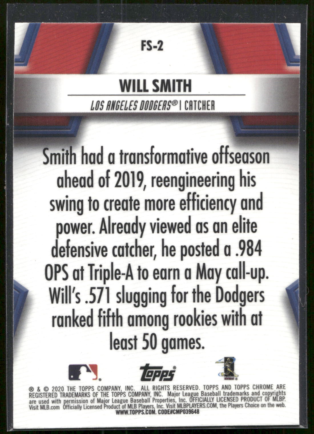 2020 Topps Chrome #FS-2 Will Smith Future Stars