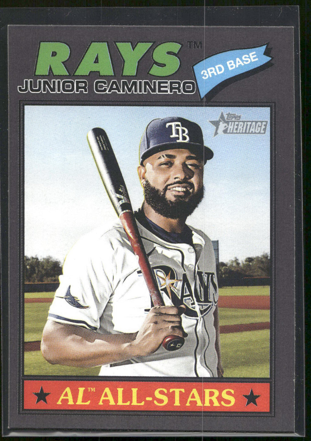 2026 Topps Heritage #380 Junior Caminero Dark Gray