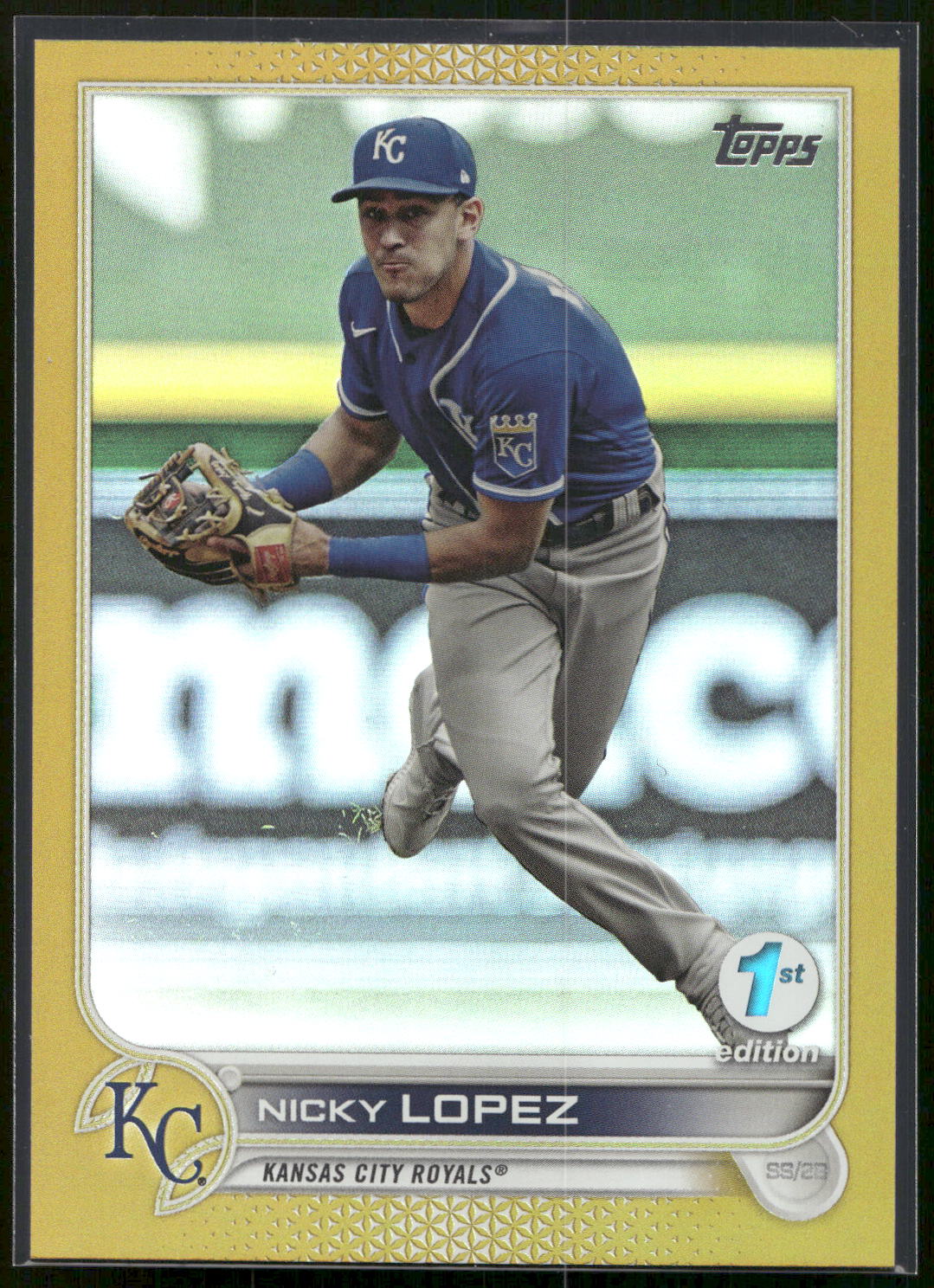 2022 Topps 1st Edition #76 Nicky Lopez Gold Foil
