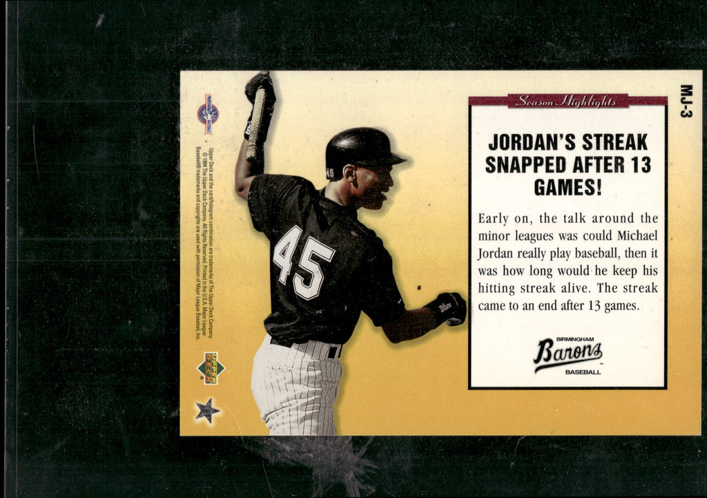 1995 Upper Deck Minor League #MJ-3 Michael Jordan Michael Jordan Jumbos