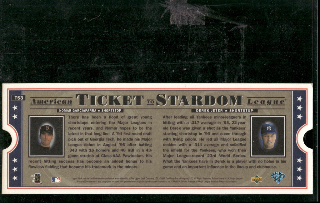 1997 Collector's Choice #TS3 Derek Jeter / Nomar Garciaparra Ticket to Stardom